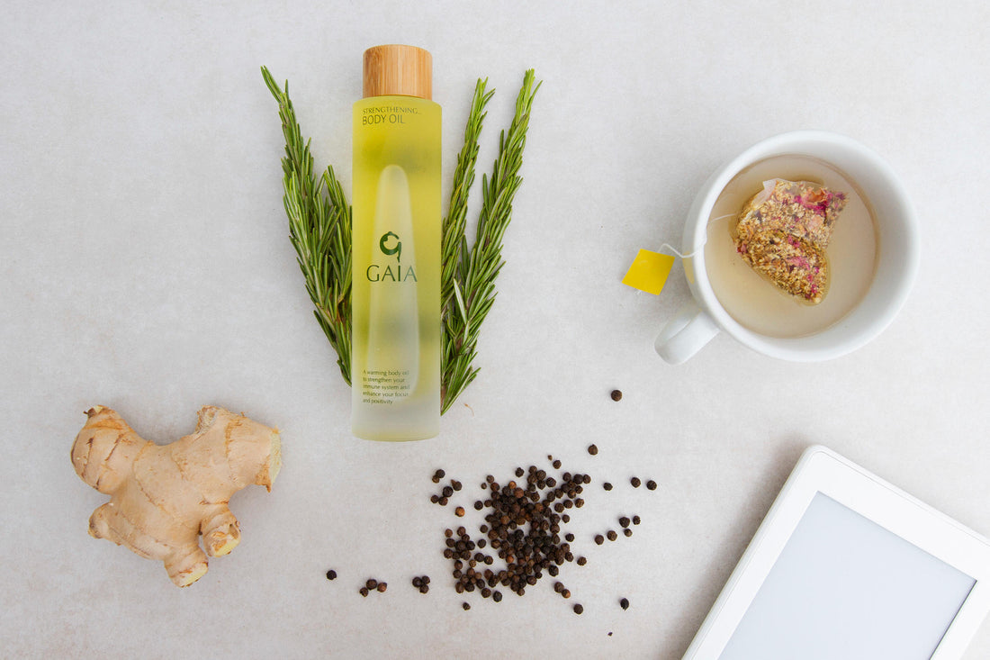 Our new immune-boosting GAIA Strengthening Body Oil